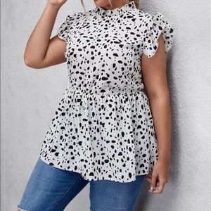 Shein dalmation print top